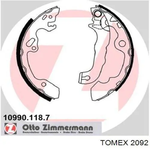 Тормоза рабочие задние ножные и тормозные барабаны Tomex 2092 цена, от 19.96 USD