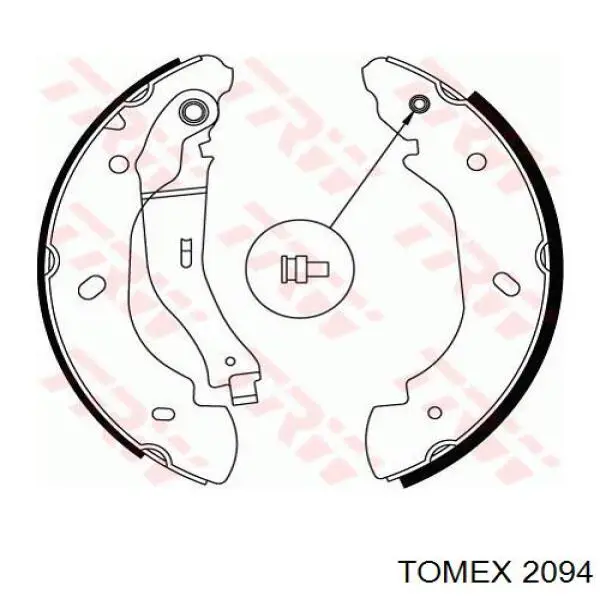 Задние барабанные колодки 2094 Tomex