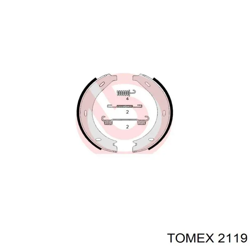 Колодки ручника 2119 Tomex