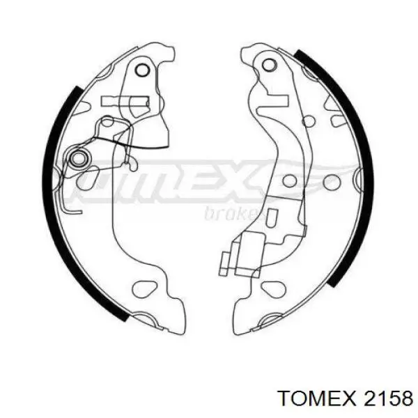 Задние барабанные колодки 2158 Tomex