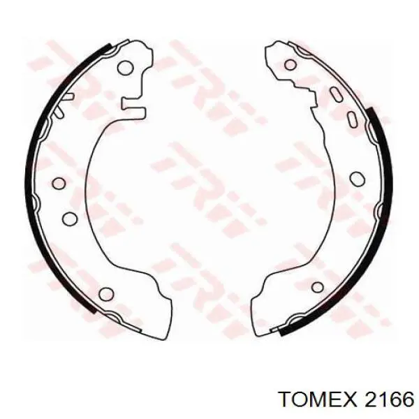 Zapatas de frenos de tambor traseras 2166 Tomex