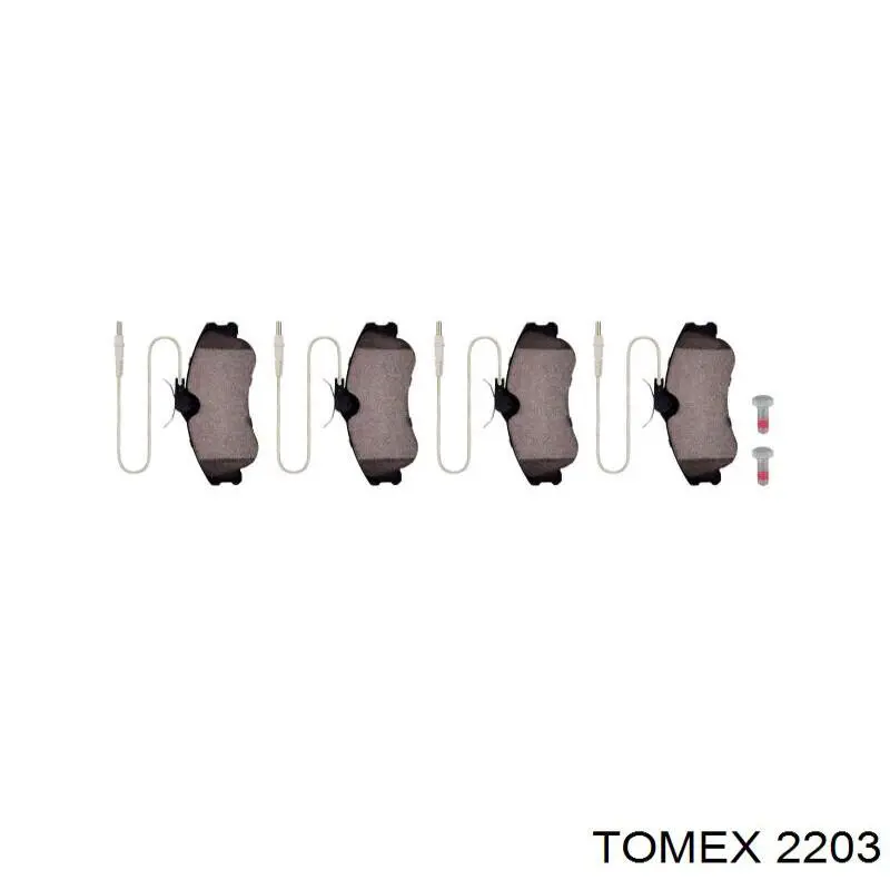 2203 Tomex Барабанные тормозные колодки