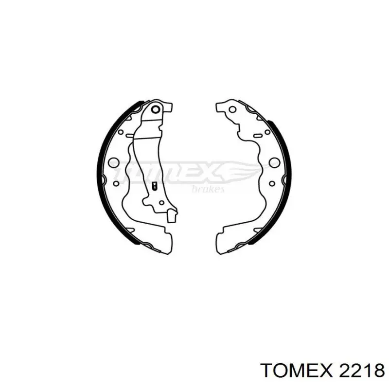 2218 Tomex колодки тормозные задние барабанные