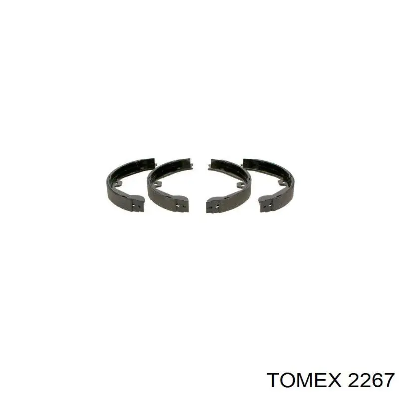 2267 Tomex колодки ручника (стояночного тормоза)