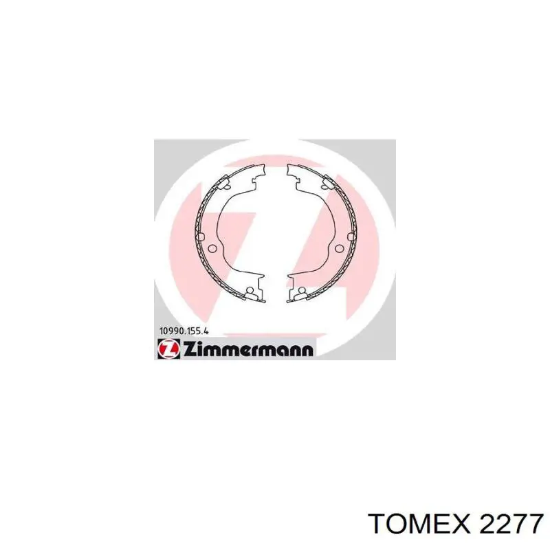 2277 Tomex колодки ручника (стояночного тормоза)