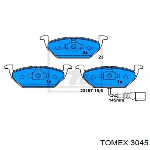 Датчик износа тормозных колодок задний 3045 Tomex