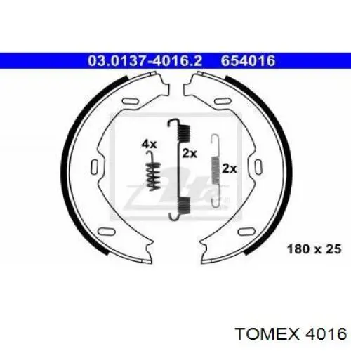 Установочный комплект задних барабанных колодок GP GP1050836 цена, от 4.94 USD