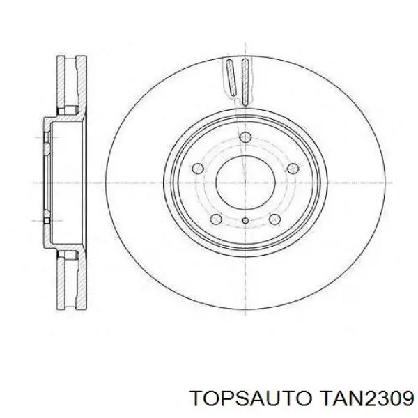 TAN2309 Topsauto диск тормозной передний