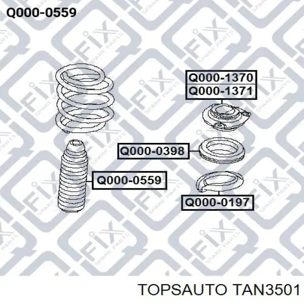 Купить TAN3501 Topsauto Пыльник амортизатора