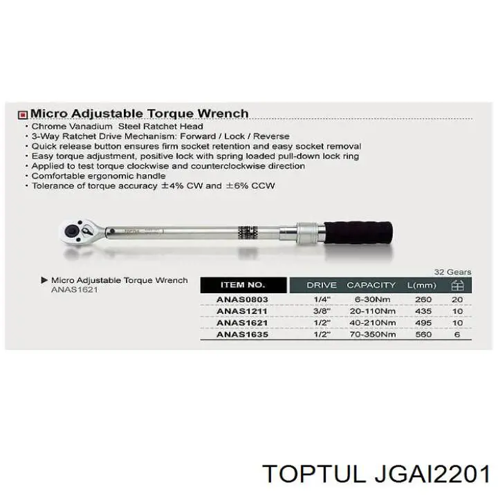  Toptul JGAI2201 цена, от 158.82 USD