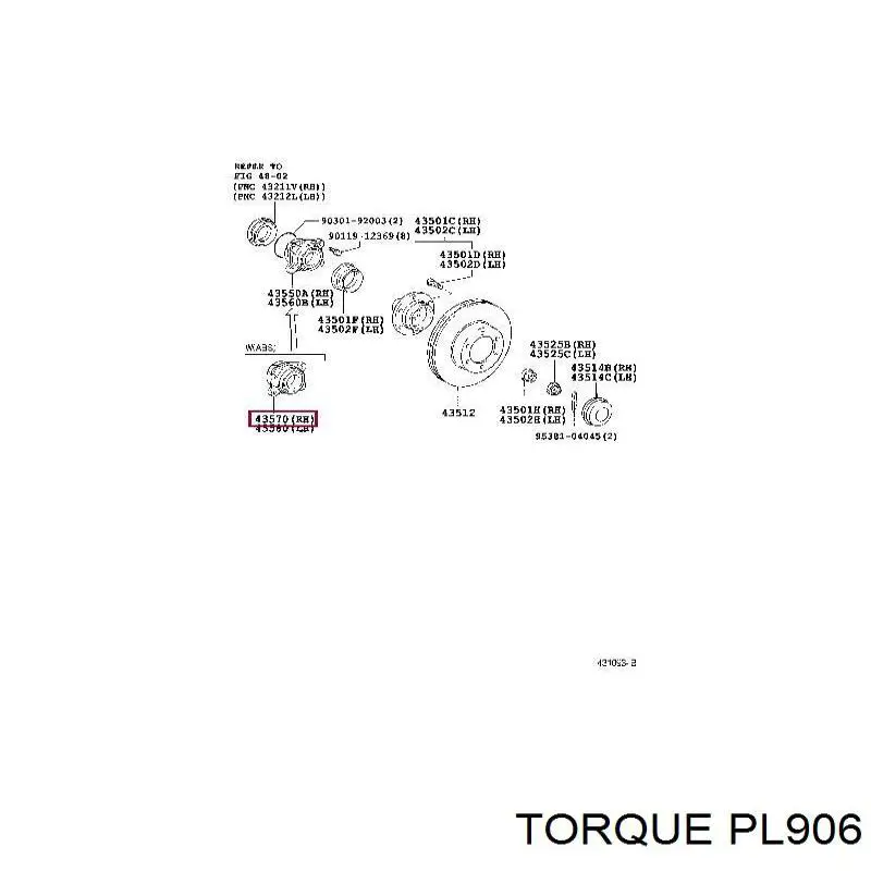 PL906 Torque Подшипник ступицы передней