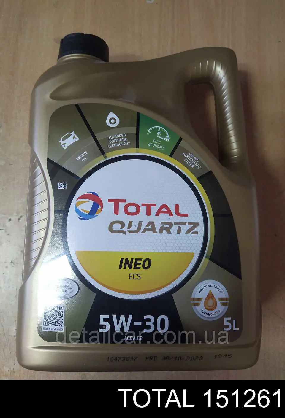 Моторное масло Total QUARTZ INEO ECS 5W-30 Синтетическое 5л (151261)