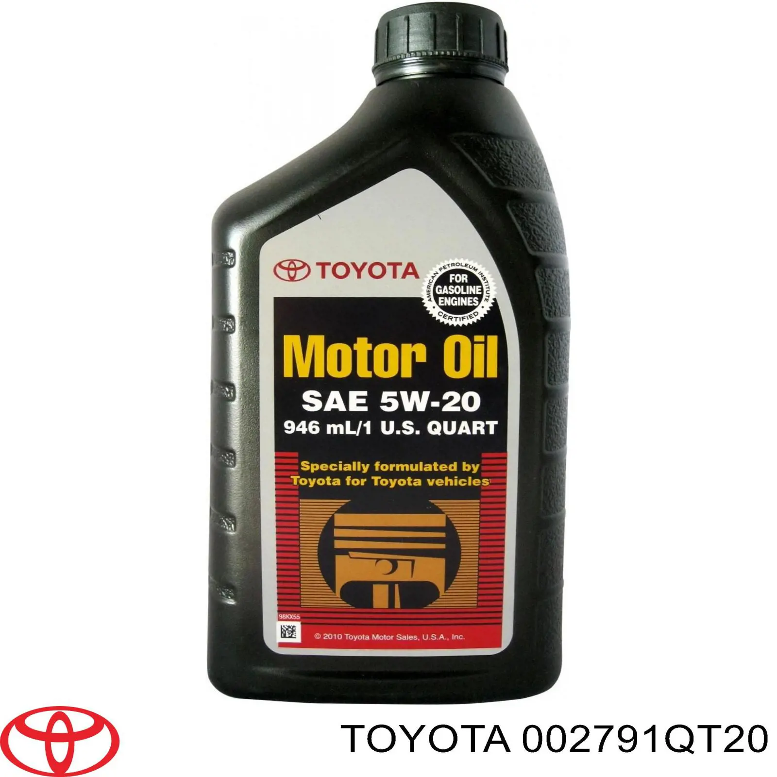 Моторное масло Toyota SM 5W-20 Полусинтетическое 1л (002791QT20)