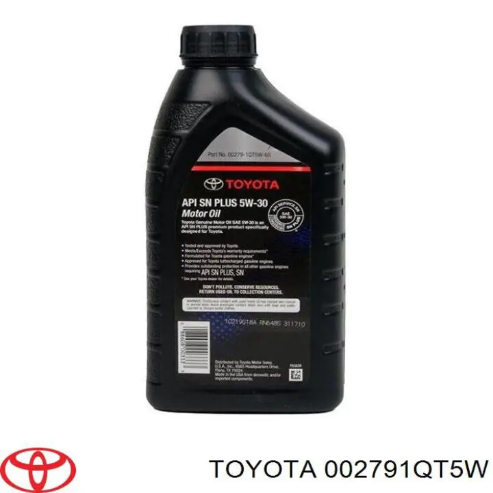Моторное масло Toyota SN 5W-30 Полусинтетическое 1л (002791QT5W)