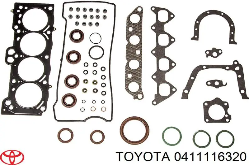 Juego de juntas de motor, completo 0411116320 Toyota