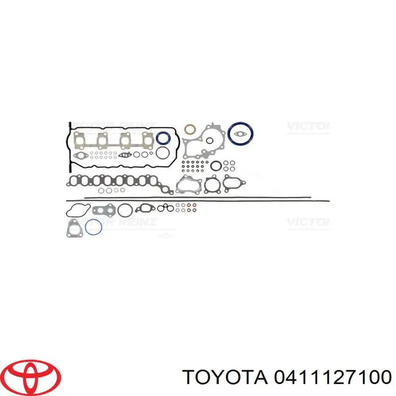 0411127100 Toyota комплект прокладок двигателя полный