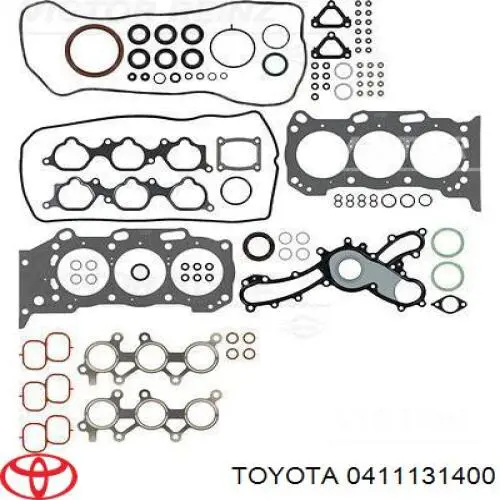 0411131400 Toyota комплект прокладок двигателя полный