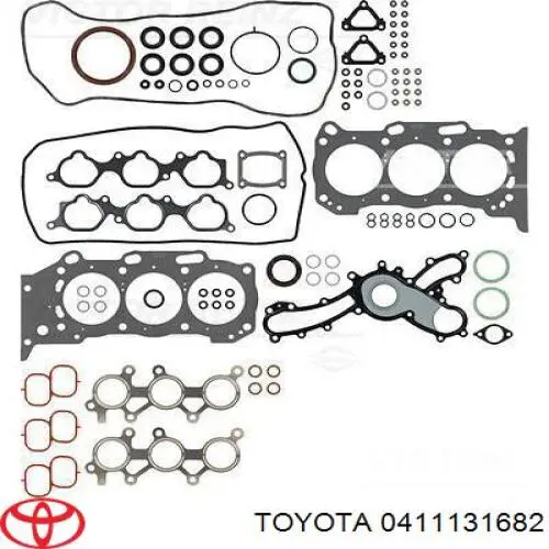 Комплект прокладок двигателя 0411131682 Toyota