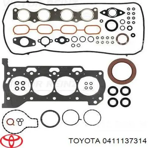 Kit de vedantes de motor completo para Toyota Prius (ZVW30)