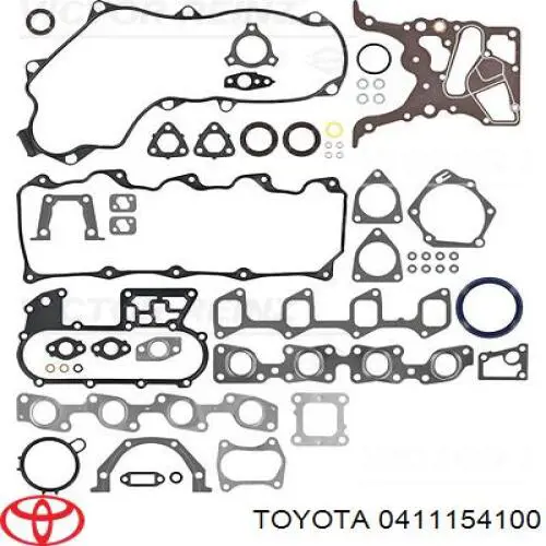 411154104 Toyota комплект прокладок двигателя полный