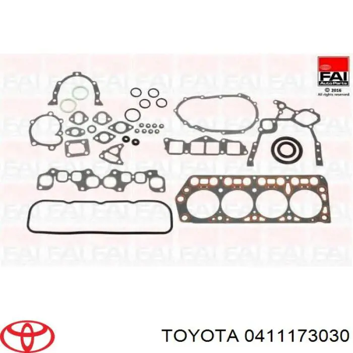 Комплект прокладок двигателя полный на Toyota Liteace R2V