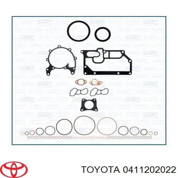 411202080 Toyota комплект прокладок двигателя верхний