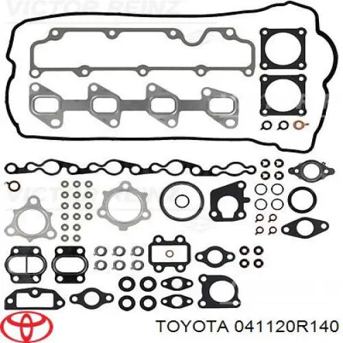 Верхний комплект прокладок двигателя 041120R140 Toyota