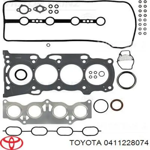 Комплект прокладок двигателя верхний Toyota 0411228074