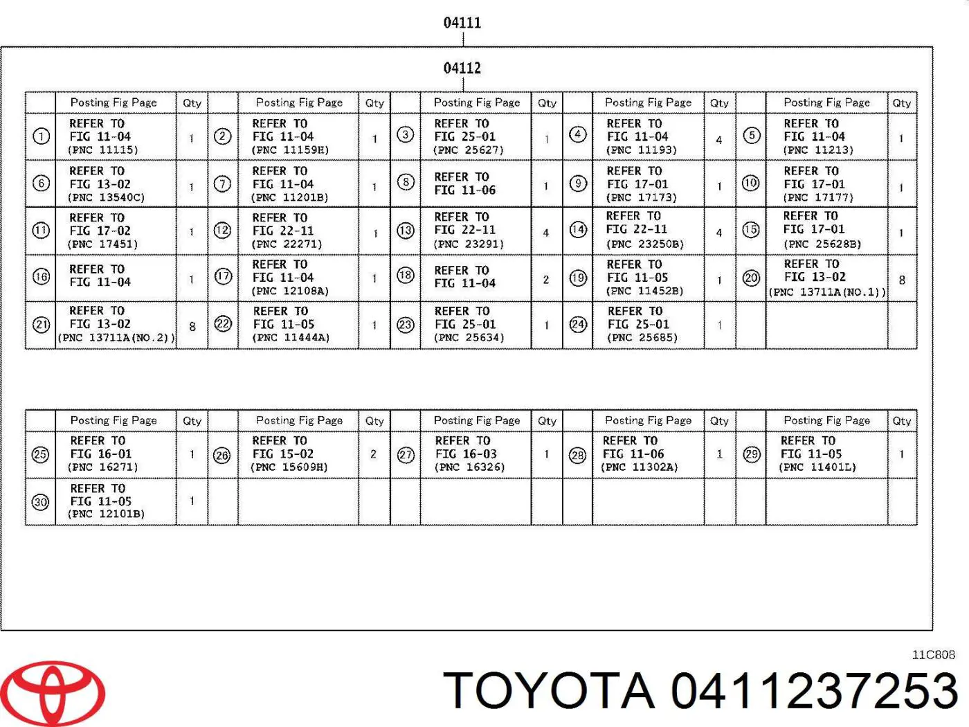 0411237253 Toyota 