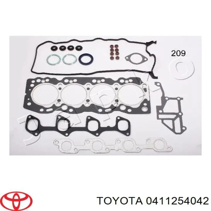0411254042 Toyota комплект прокладок двигателя верхний