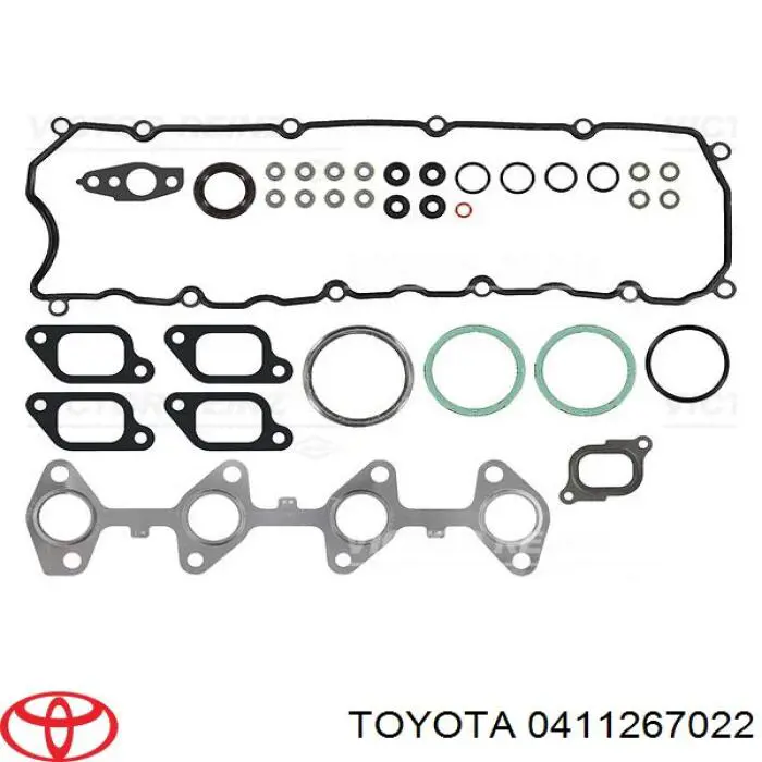 Верхний комплект прокладок двигателя 0411267022 Toyota