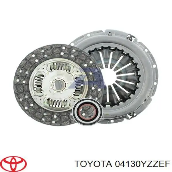 Купить 04130YZZEF Toyota Комплект сцепления (диск, корзина, подшипник)