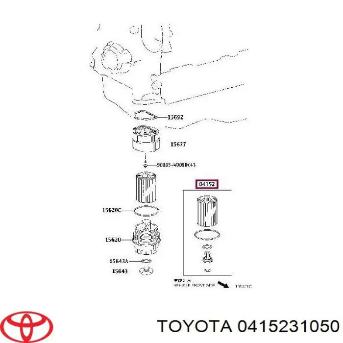 Фильтр масла Toyota 0415231050