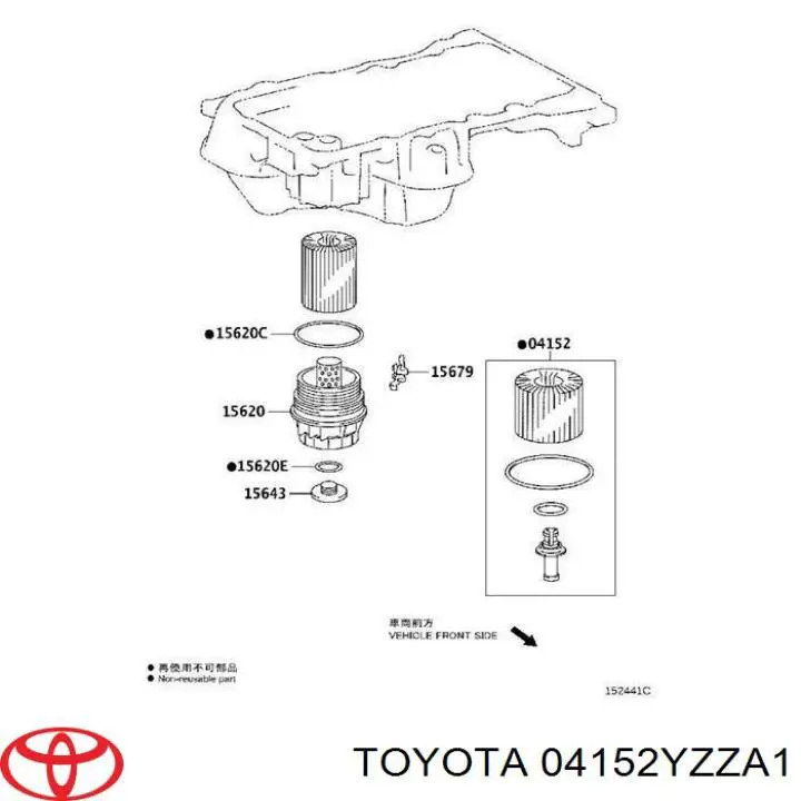 Фильтр масла Toyota 04152YZZA1