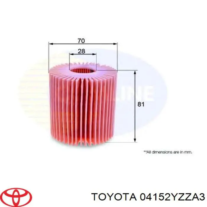 Фильтр очистки масла центробежный Toyota 04152YZZA3 цена, от 6.63 USD