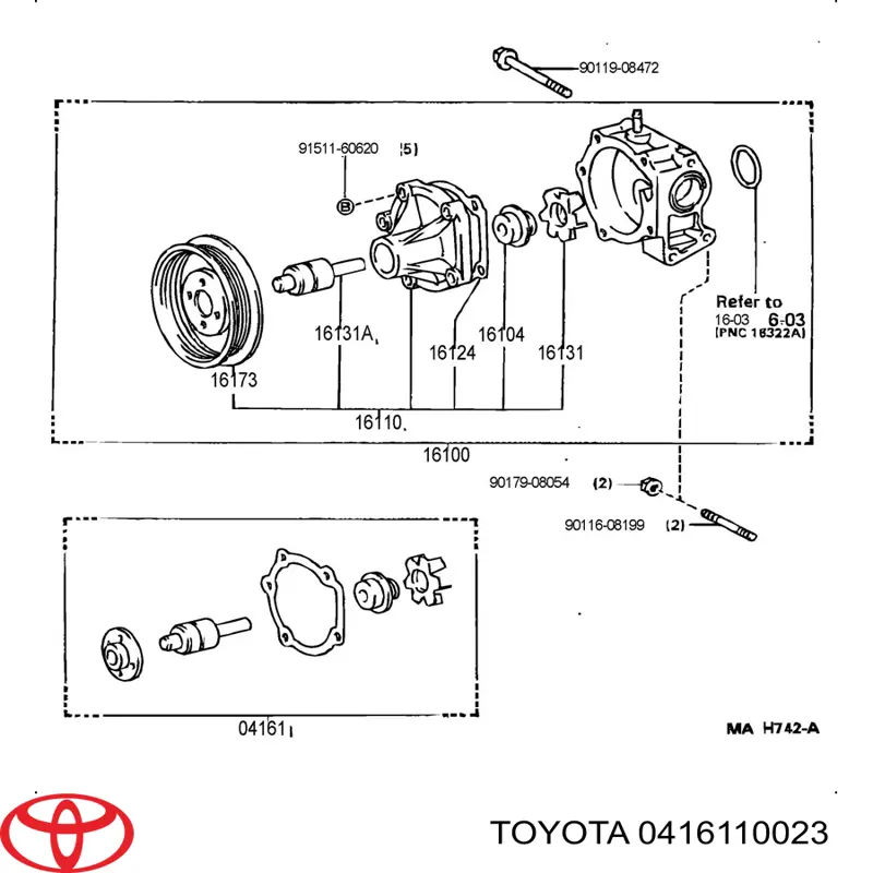 0416110023 Toyota 