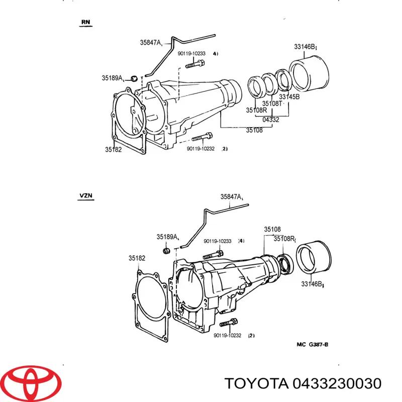 Купить 0433230030 Toyota 