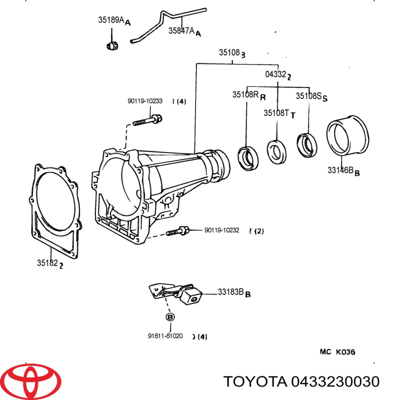  Toyota 0433230030 цена, от 40.91 USD