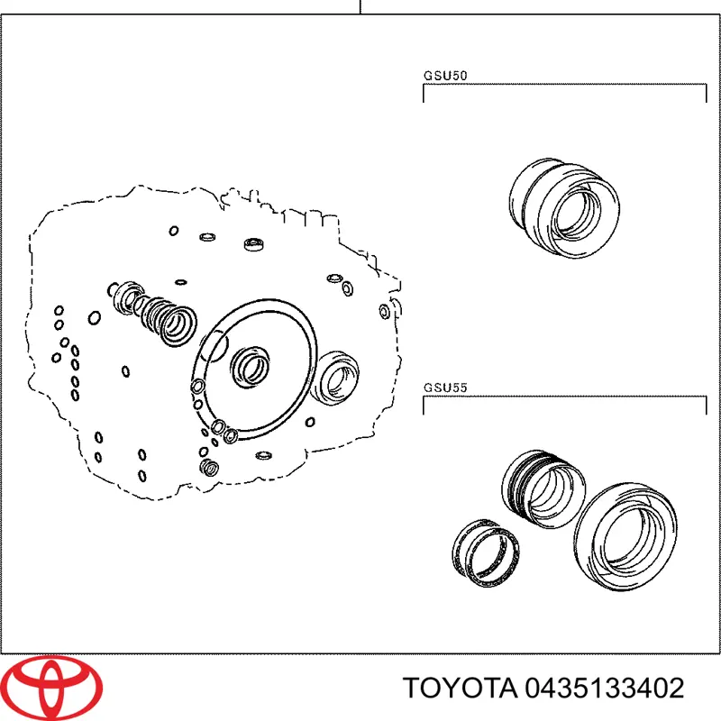 0435133400 Toyota kit de reparação da caixa automática de mudança