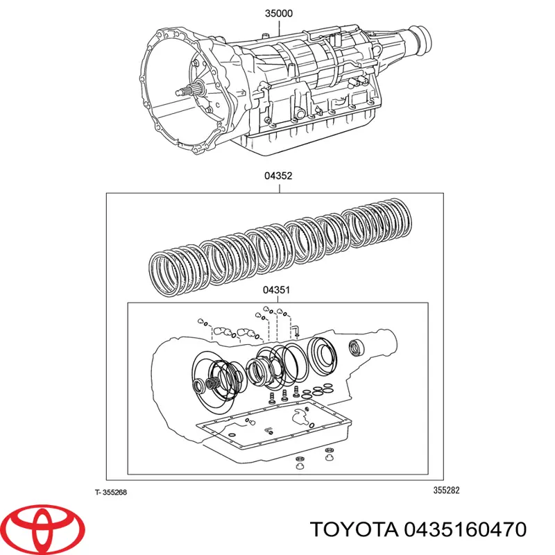Ремкомплект АКПП на Toyota 4Runner GRN21, UZN21