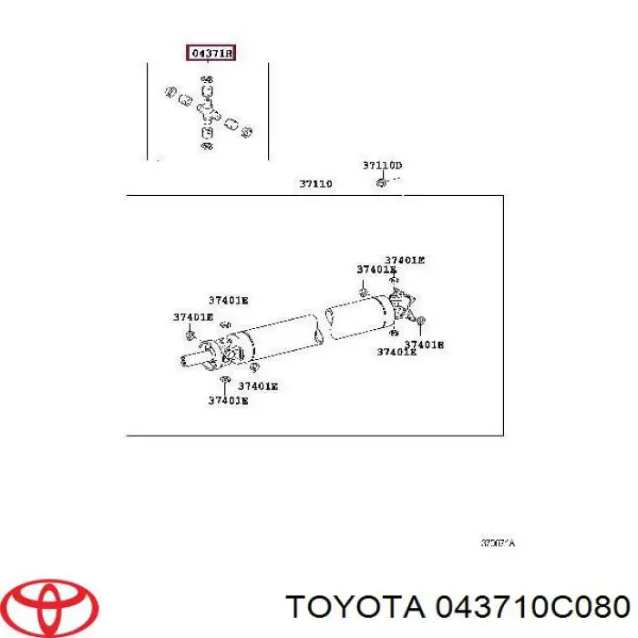 Крестовина заднего карданного вала  Toyota 043710C080 цена, от 14.62 USD