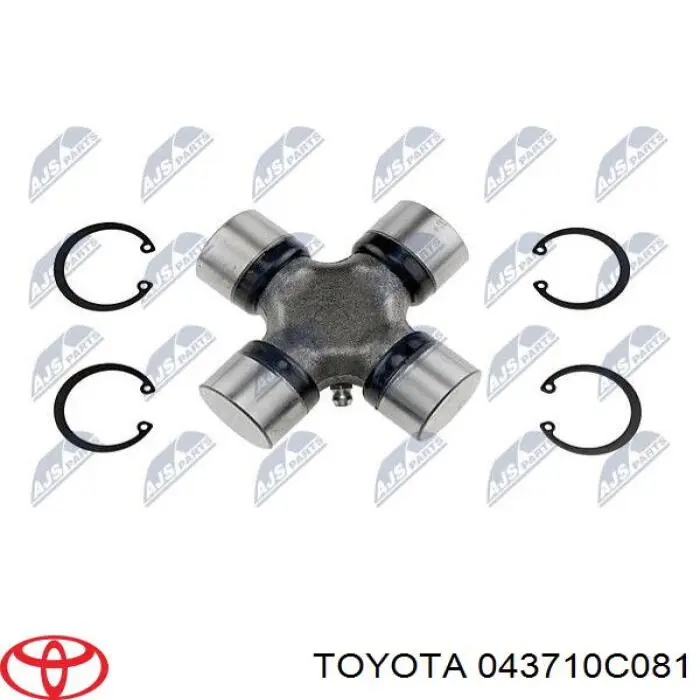 043710C081 Toyota cruzeta da junta universal traseira