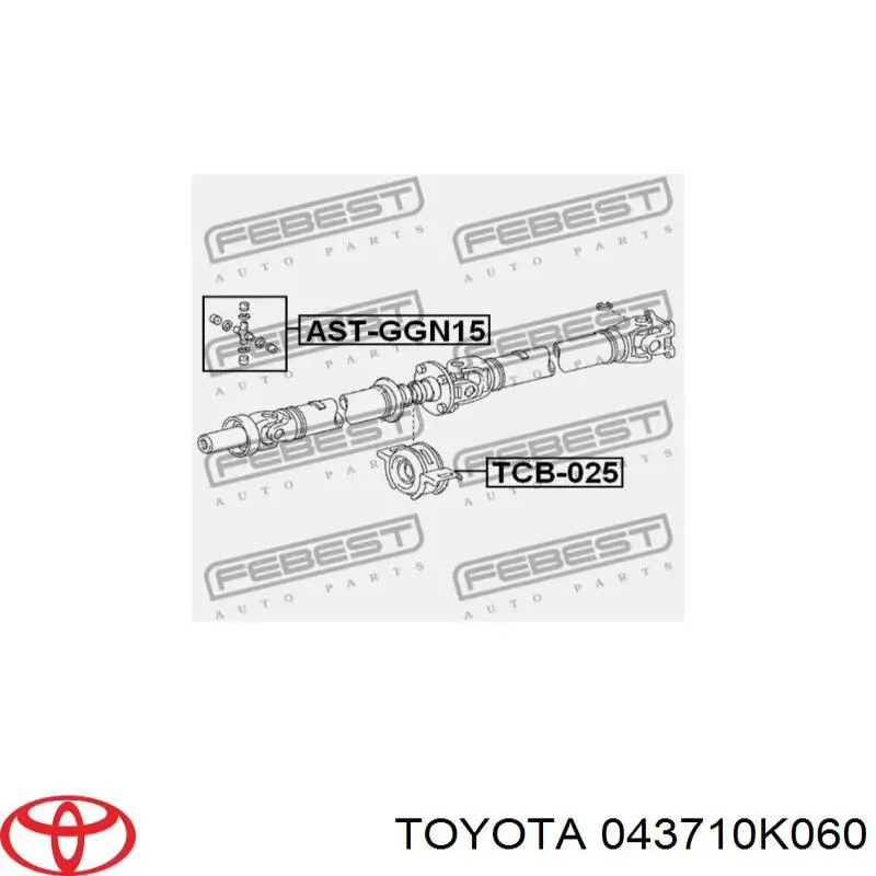Крестовина заднего кардана 043710K060 Toyota
