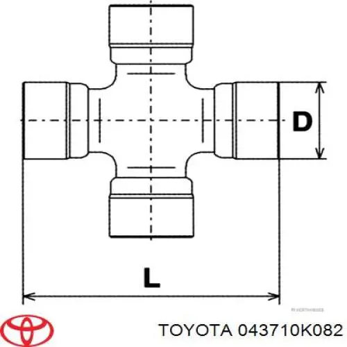 Купить 043710K082 Toyota Крестовина карданного вала заднего