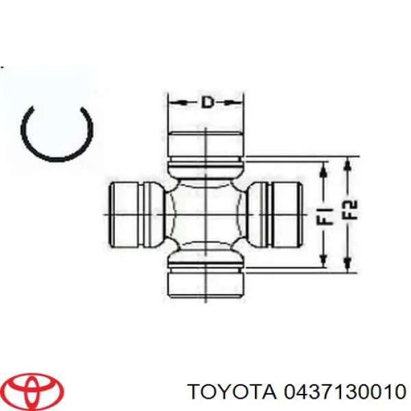 Крестовина заднего карданного вала  Toyota 0437130010 цена, от 7.25 USD