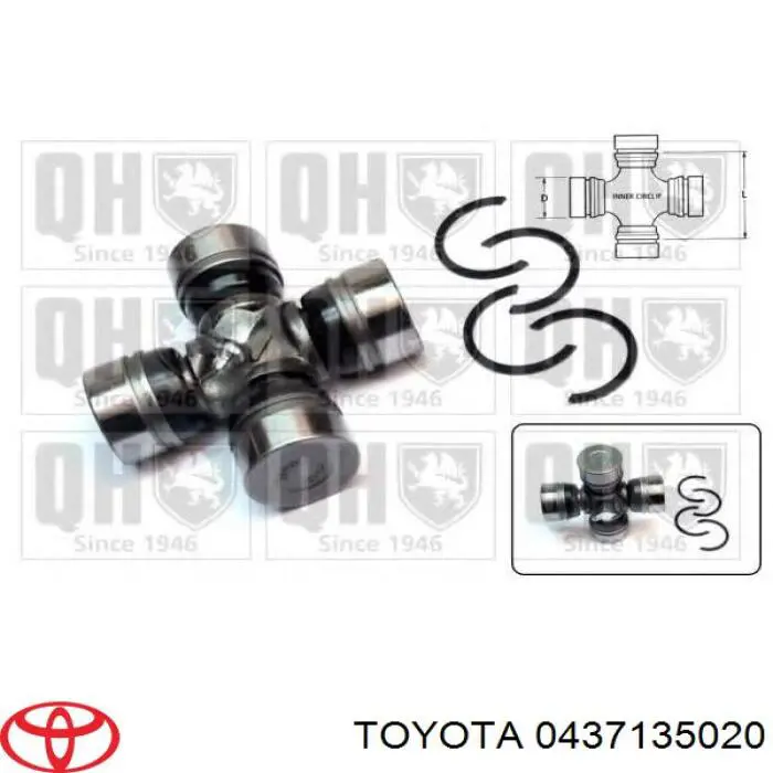 Крестовина заднего карданного вала  Toyota 0437135020 цена, от 20.92 USD