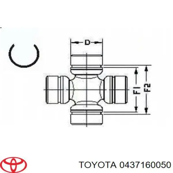 Крестовина карданного вала переднего на Toyota Land Cruiser 100 