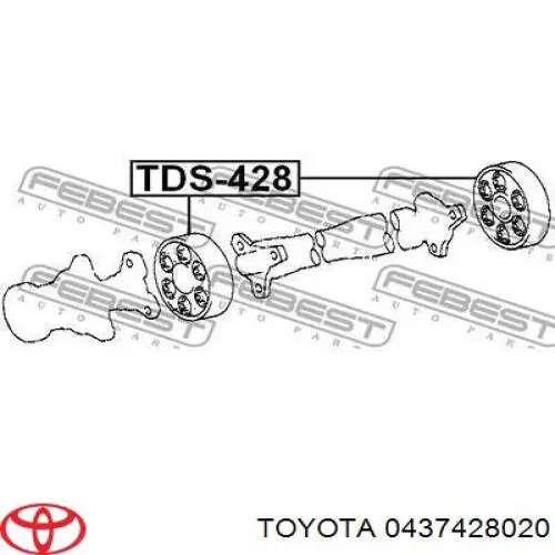 0437428020 Toyota Муфта карданного вала
