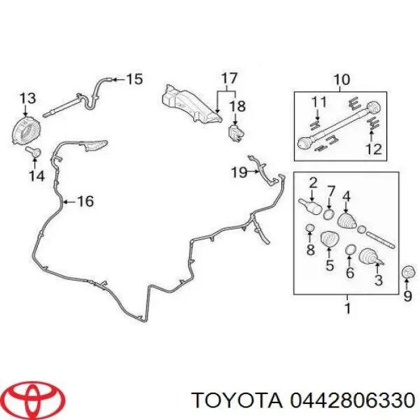 Пыльники шрусов 0442806330 Toyota