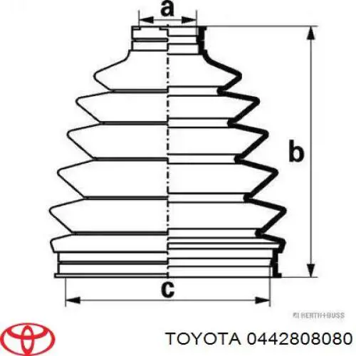 Пыльник наружной гранаты, левый Toyota 0442808080 цена, от 103.97 USD